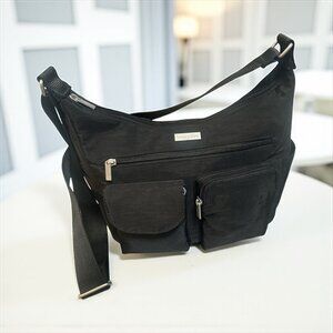 Baggallini Everyplace Bag Black Nylon Crossbody Purse Travel Carryall Explorer